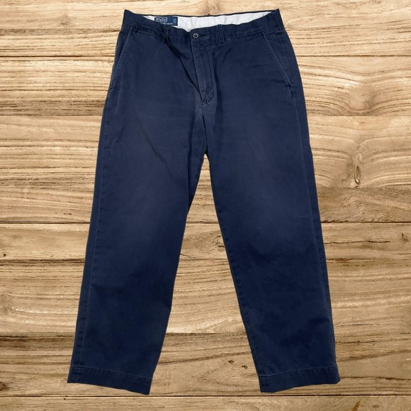 Polo Ralph Lauren Other - Polo Ralph Lauren Preston Pant Mens 36x30 Navy Blue Chino Cotton Straight Cotton